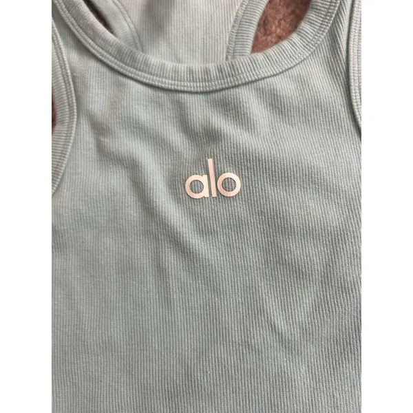 Alo Aspire Tank Ribbed Blue Quartz RARE Size M - Image 4