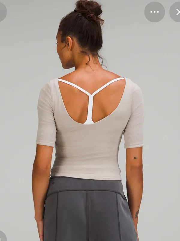 Lululemon Ribbed Micro-Modal Half Sleeve T-Shirt - Image 2