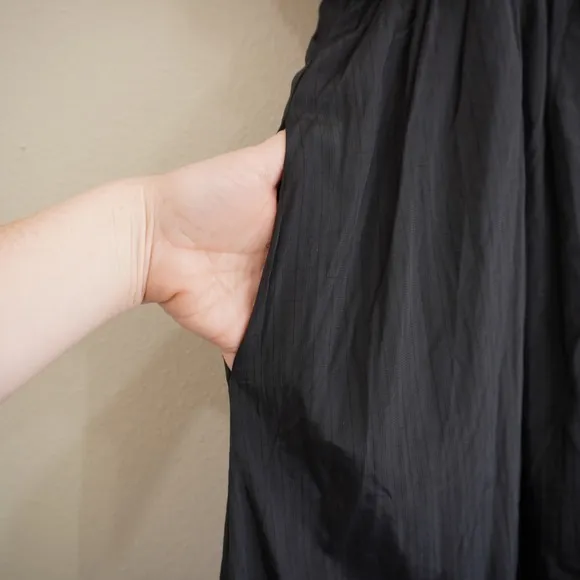 Baltic Born 1X Stefania Midi‎ Dress Black Smocked Puff Sleeve Wedding Guest NEW - Image 4