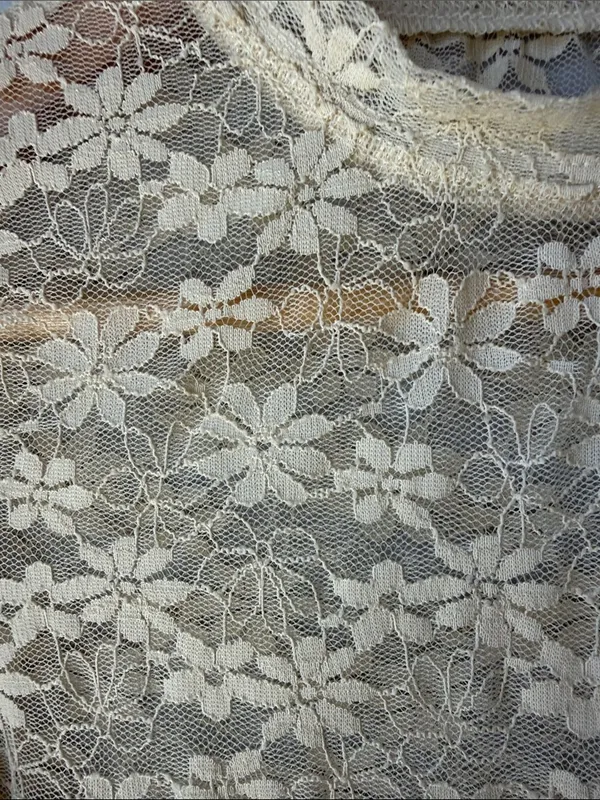 Sheer Floral Lace Long Sleeve Top - Image 3