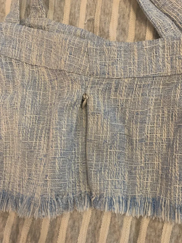 Willow Boutique Powder Blue Boucle Tweed Shorts Set - Image 7