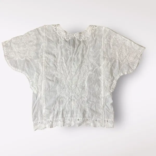Spiaggia Dolce NWT Sheer Lace Blouse‎ Womens Size M Boho Beachy - Image 6