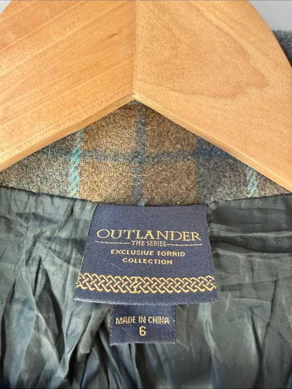 Outlander Mackenzie Tartan Plaid Wool-Blend Fit & Flare Coat - Image 4