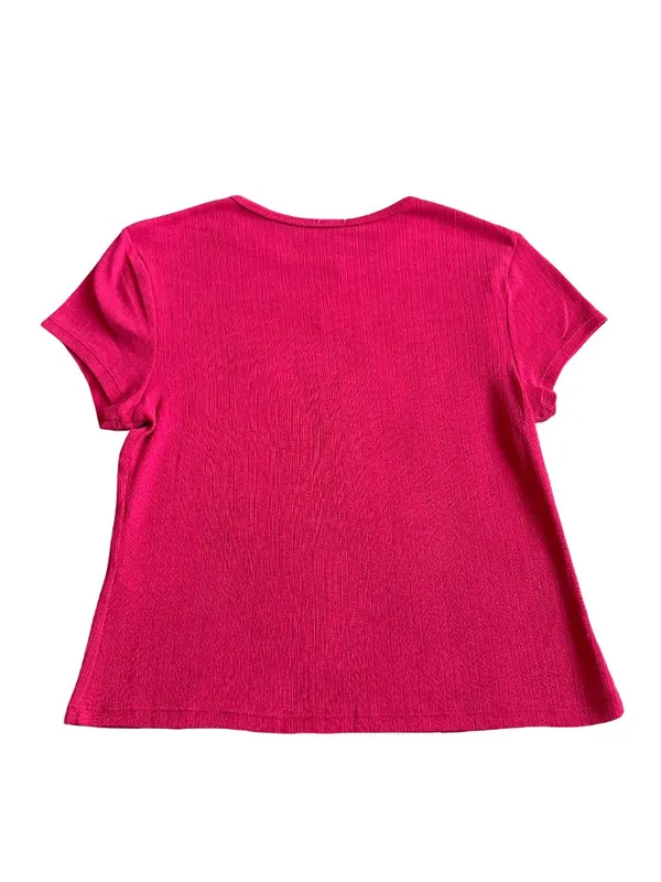 Intimately Free People Red T-Shirt Short Sleeve Blouse Stretchy Size Large NWT - Image 7