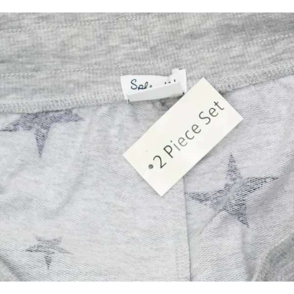 NEW Splendid Womens Knit Pajama Lounge Shorts R87D733 Gray Stars XL - Image 3