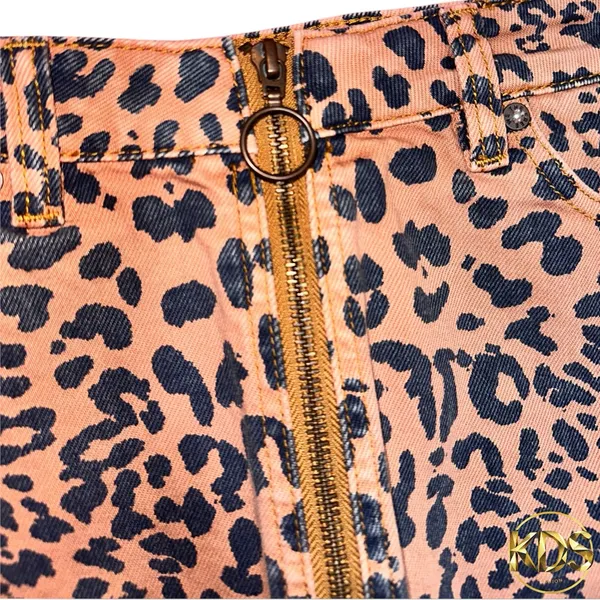 We The Free by Free People “Zip It Up” Leopard Print Mini Skirt – Size 26 - Image 7