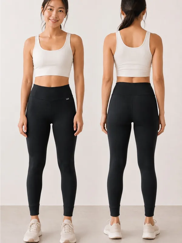 Patagonia Women’s M Black Athletic Leggings Stretch Yoga Running - Image 2