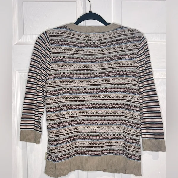 VTG - Woolrich women’s full zip colorful print sweater - Size Medium - Image 9