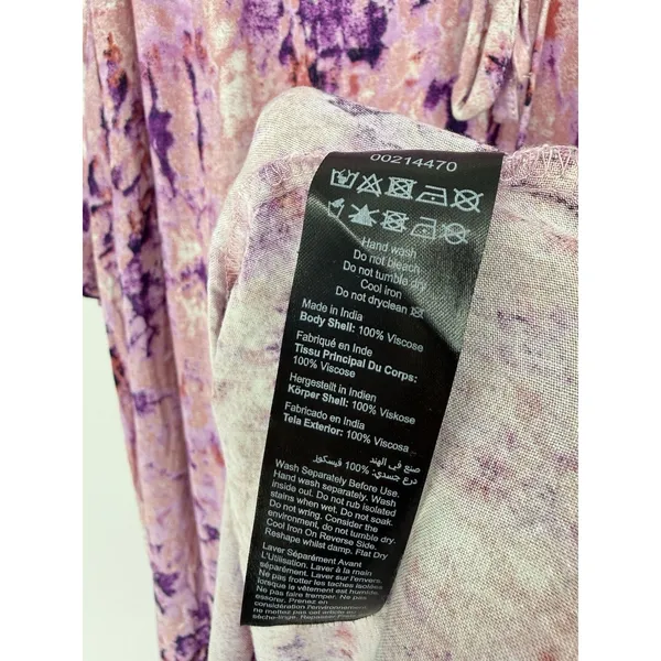 Evans/Avenue Plus Size Dress 26/28 3X 4X EUC Boho Tired Ruffle Pink‎ Purple - Image 4