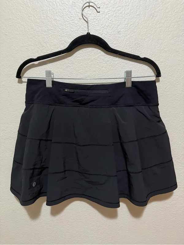 Lululemon Pace Rival Skirt Black Size 8 Long Skort Athletic - Image 2