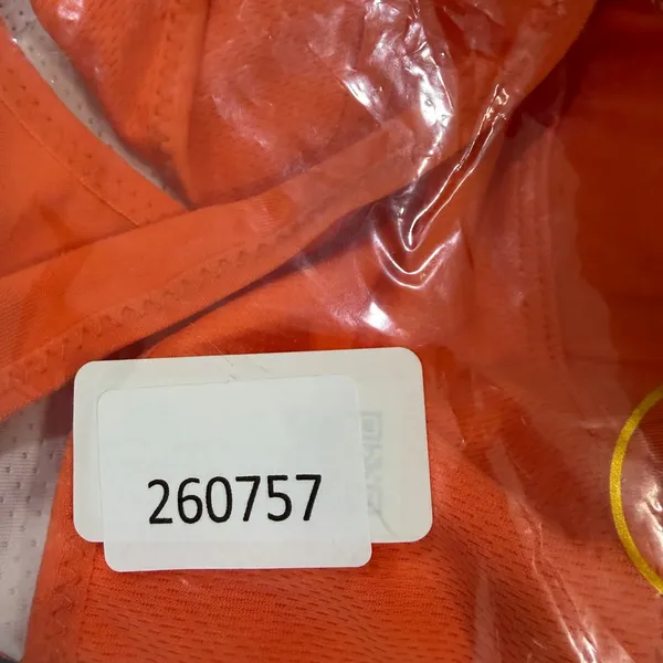 Women's NEW Orange Mesh Racer Back Sports Bra Size XL #260757 - Image 7