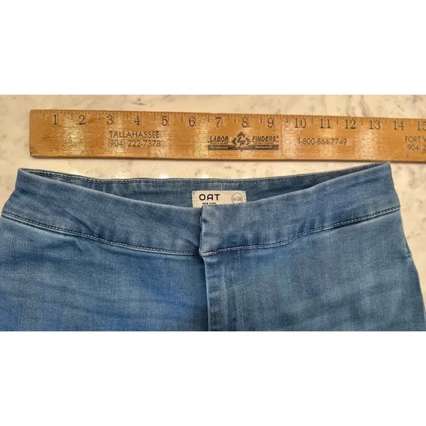 OAT New York Women High Rise Wide Leg Jeans Medium Wash Size 6/28 - Image 7