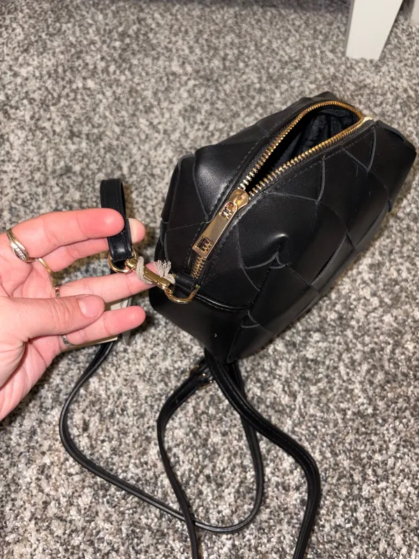 a new day Black Woven Crossbody with Gold Hardware - Image 4