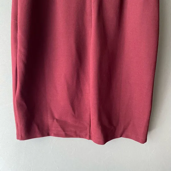 ASTR The Label Ruffle Spaghetti Strap Cocktail Mini Dress M‎ Burgundy - Image 9