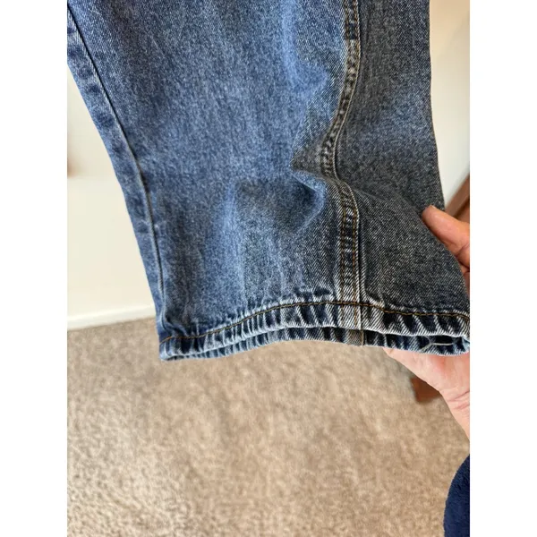 Women's Baggy Boyfriend Jeans Vintage Wide Leg Mid Rise Barrel Denim Size 14 - Image 5