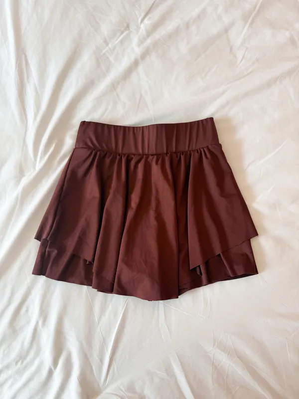 Altar’d State Revival Burgundy Flowy Shorts Size XS - Image 2