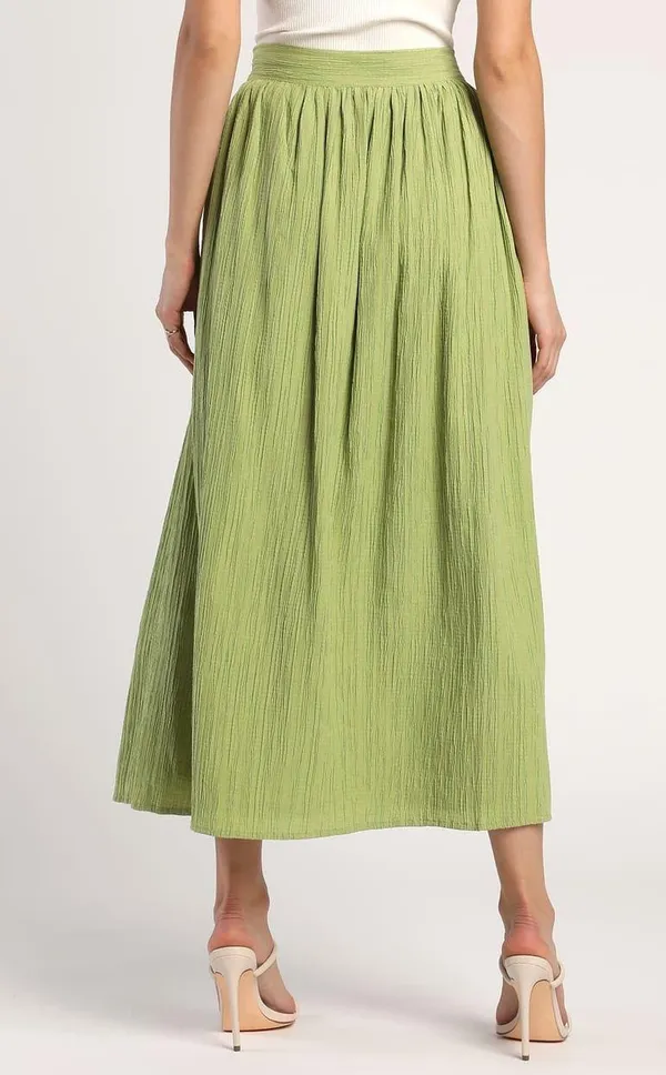 Lulus Green Mid Skirt - Image 2
