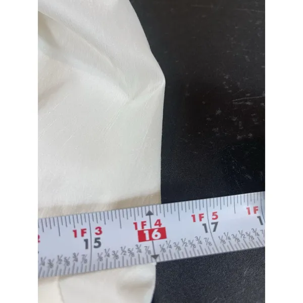 Samuel Dong Bubble Hem Dress M Ivory Ruffle Draped Collar Belted Cocktail - Image 14