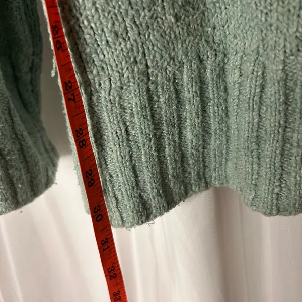 Free People Light Green Knit Sweater Over Sized - Image 7