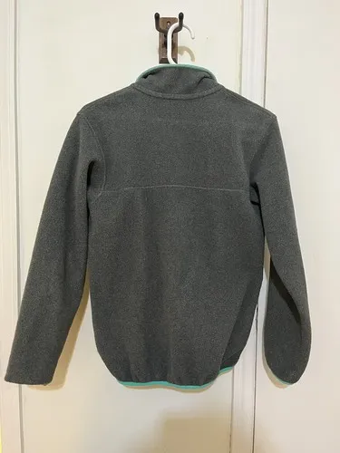 Patagonia Synchilla Snap-T Fleece Pullover Jacket Logo Gray Teal Women’s Size XS - Image 4