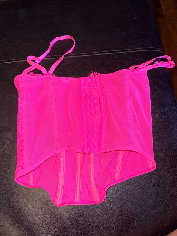 Urban Outfitters Hot Pink Textured Corset - Image 2