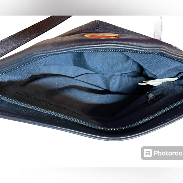 ETIENNE AIGNER Navy Leather Shoulder Bag Blue - Image 3