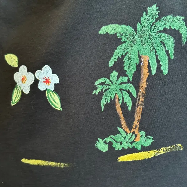 VTG Copa Cabana 3X South Beach Tropical Maxi Dress‎ Palm Tree USA Art to Wear - Image 7