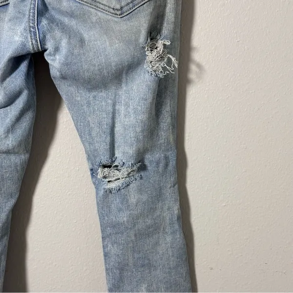 American Eagle Distressed Hi-Rise Jegging Crop Light Blue Women's Jeans size 4‎ - Image 7