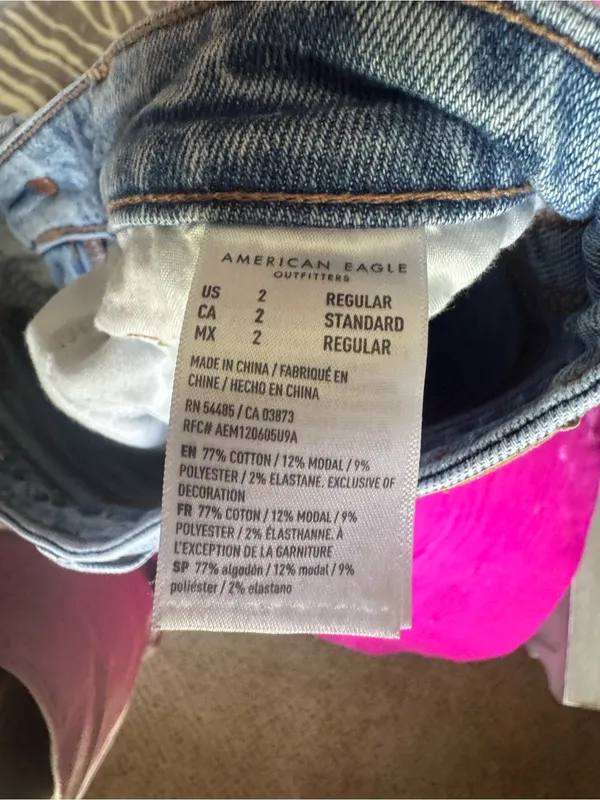 American Eagle Outfitters Light Blue Ripped Boyfriend Jeans - Image 6