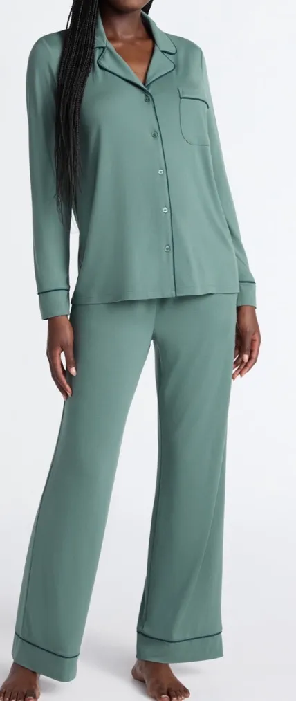 Walmart Joyspun Women's Dreamy Soft Collection Long Sleeve Top and Pants Pajama Set - Image 2