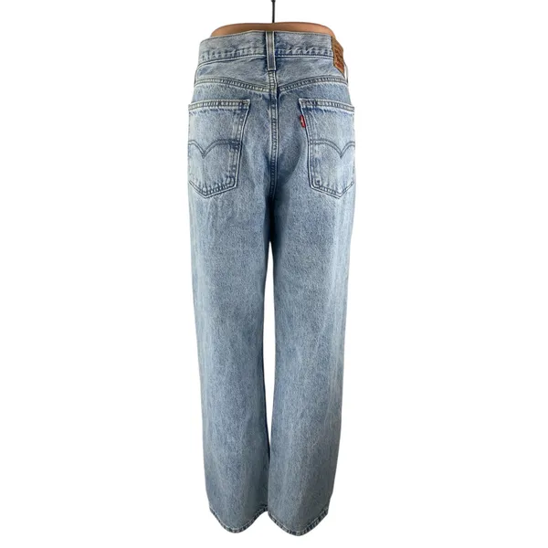 Levi's Low Pro Straight Women's Blue Light Wash High Waist Denim Jeans Pants 30 - Image 2