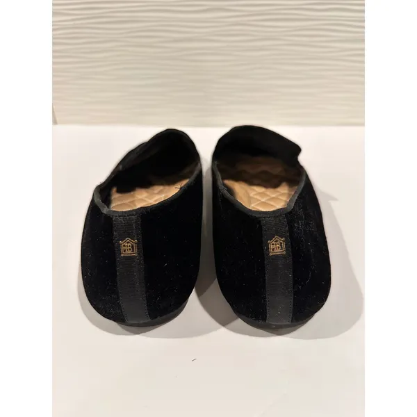 Birdies Starling Loafers Womens 9.5 Black Velvet Quilted Comfort Smoking Flats‎ - Image 3