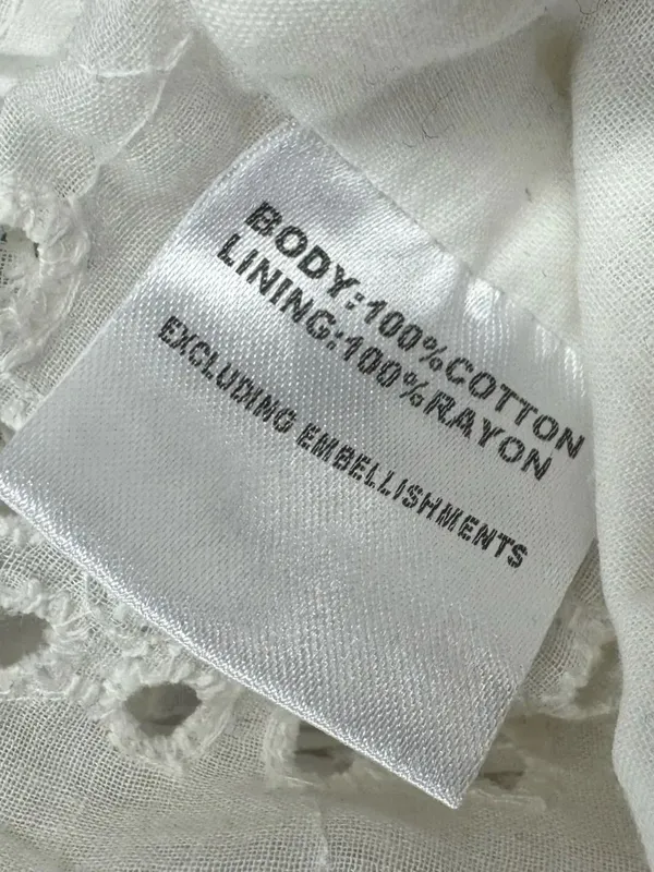 White Fox Boutique White Eyelet Off The Shoulder Top Women’s XS - Image 4