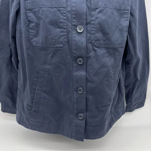 Banana Republic Factory Dark Blue Button Front Utility Shacket Jacket-Size XS - Image 3