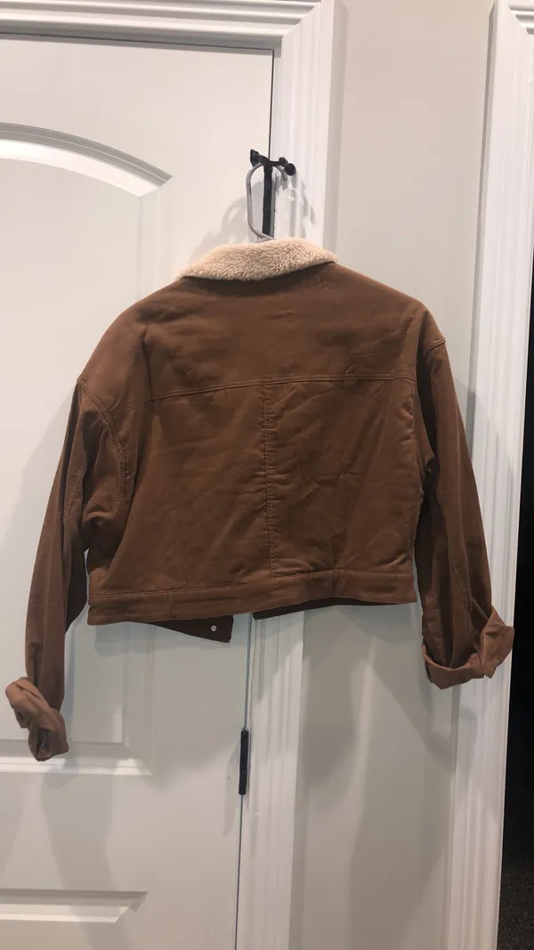 Pink Lily Brown Corduroy Utility Jacket - Image 3