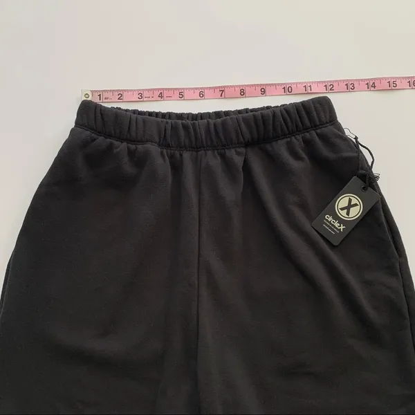 CircleX Nordstrom Black Sweat Shorts Pull On Elastic Waist Women's Small - Image 3