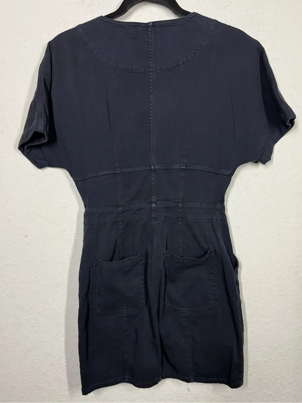 A.L.C Novak Front Zip V Neck Twill Mini Dress Size 2 - Image 3