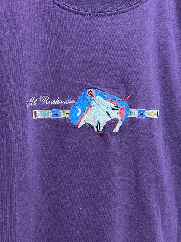 Vintage Mount Rushmore Oversized Tee Purple Size XL - Image 2