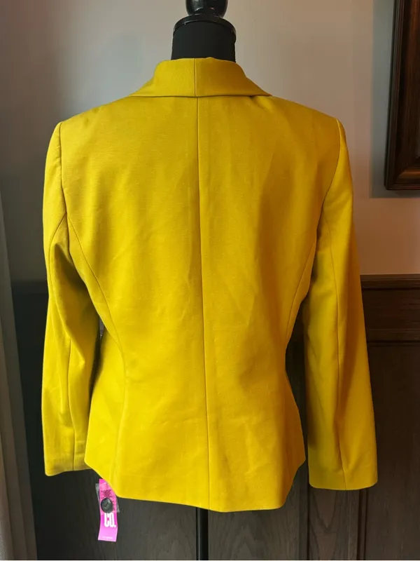 9 & Co. Women's Blazer Jacket in citrine nwt 12 - Image 3