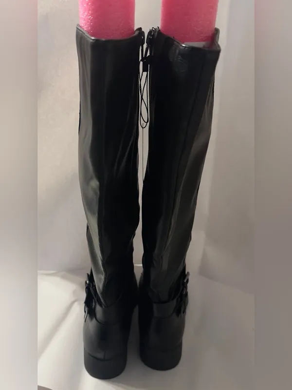 Style & Co Women’s Maliaa Buckled Tall Black Riding Boots - New - Size 7.5 - Image 4