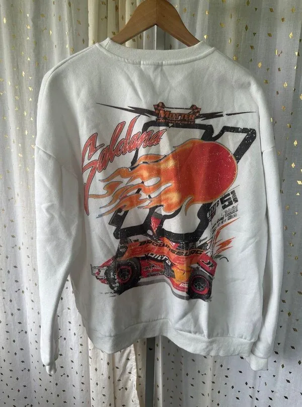 Edikted Streetstyle Fierce Oversize Loose Fit Graphic Groovy Car Sweatshirt S - Image 4
