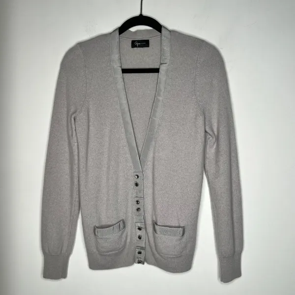 Aqua Cashmere V-neck Cardigan Size Small - Image 2