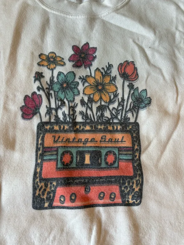 Gildan Vintage Cassette Crewneck Sweatshirt - Image 2