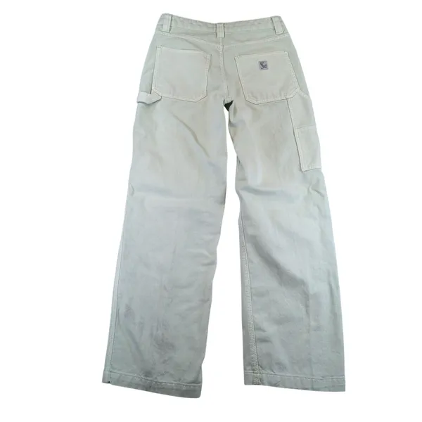 Tna‎ Aritzia Women Pale Green Carpenter Workwear Straight Leg Utility Pants Sz 4 - Image 2