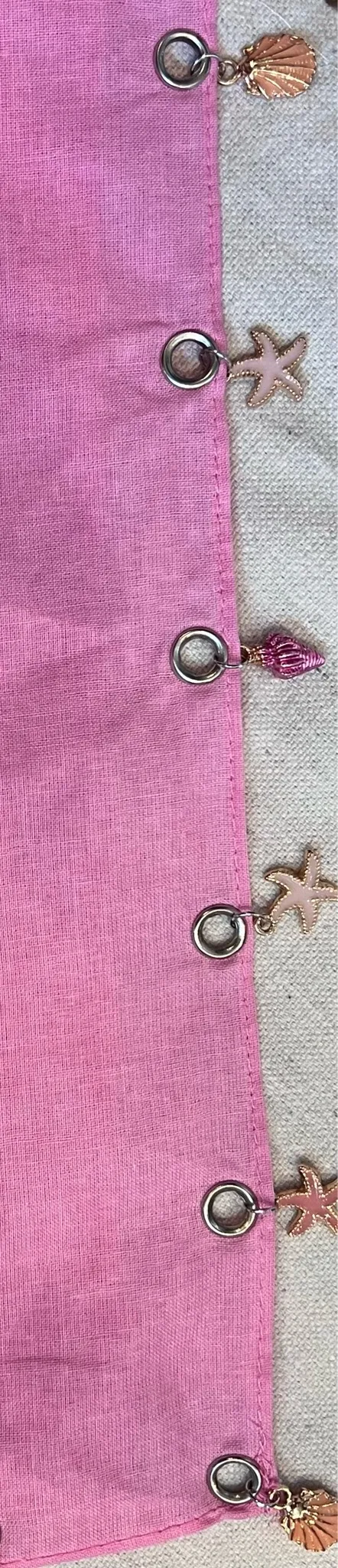 Pink Ocean Charm Bandana – Starfish & Seashell Details - Image 4