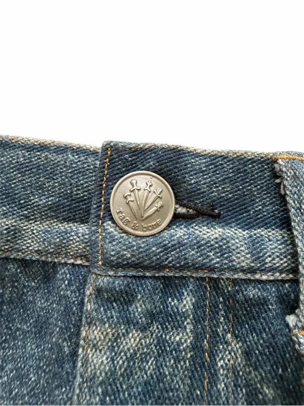 Rag & Bone Miramar denim jean mini asymmetrical skirt size 26 - Image 6