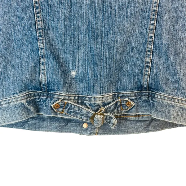 J.Crew Classic‎ Denim Trucker Jacket ATQ Sanded Blue XS Moto Grunge Rock Capsule - Image 10