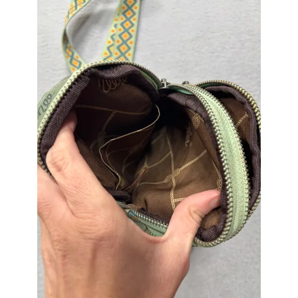 Wrangler Sling Bag Small Mint Green Southwestern Aztec‎ Print Crossbody - Image 8