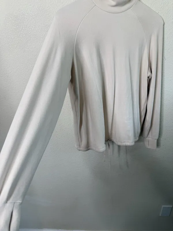 Varley Portland High Neck Midlayer Sweater Top Ivory Cream Womens Size XXS - Image 5