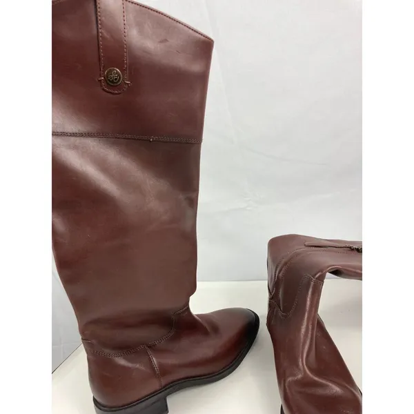 Sam Edelman Knee High Drina Leather Riding Boot Dark Terazzo Brown Size 5.5 - Image 4